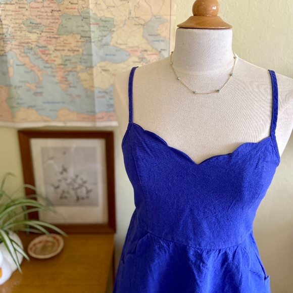 UO Scalloped Cut Back Mini Dress by Cope - Picture 3 of 8